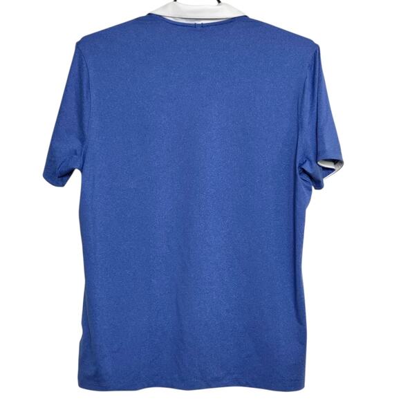 Mens Polo Shirt Lot Size Large Golf Nike Under Armout Dri-Fit Blue White - Picture 10 of 10